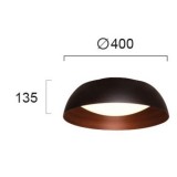 VIOKEF 4173500 | Chester-VI Viokef stropné svietidlo 1x LED 1920lm 3000K čierna, hnedá, matný opál