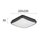 VIOKEF 4197700 | Tibuok Viokef stropné svietidlo 1x LED 688lm 3000K IP54 čierna, biela