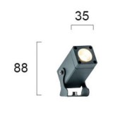 VIOKEF 4205300 | Aris-VI Viokef svetlomet, zapichovacie svietidlo otočné prvky 1x LED 330lm 3000K IP66 tmavošedá