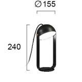 VIOKEF 4205701 | Hemi Viokef stolové svietidlo 24cm 1x LED 540lm 3000K čierna