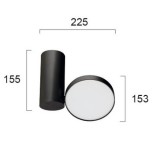 VIOKEF 4208201 | Lotus-VI Viokef stenové, stropné svietidlo otočné prvky 1x LED 1368lm 3000K čierna