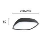 VIOKEF 4212800 | Cosmo-VI Viokef stropné svietidlo 1x LED 1196lm 3000K IP65 tmavošedá, biela