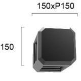 VIOKEF 4212900 | Bios Viokef stenové svietidlo 1x LED 600lm 3000K IP65 tmavošedá