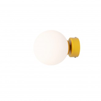 ALDEX 1076C14_S | Ball-AL Aldex stenové svietidlo guľa 1x E14 žltá, opál
