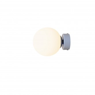 ALDEX 1076C16_S | Ball-AL Aldex stenové svietidlo guľa 1x E14 pastelové modré, opál
