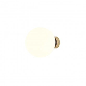 ALDEX 1076C30_M | Ball-AL Aldex stenové svietidlo guľa 1x E27 zlatý, opál