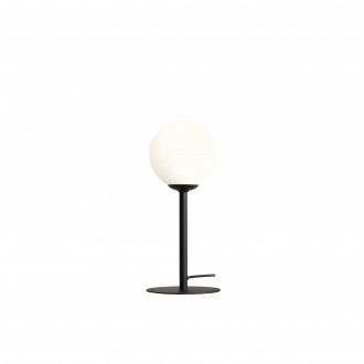 ALDEX 1080B1 | Pinne Aldex stolové svietidlo 35cm prepínač na vedení 1x E14 čierna, opál