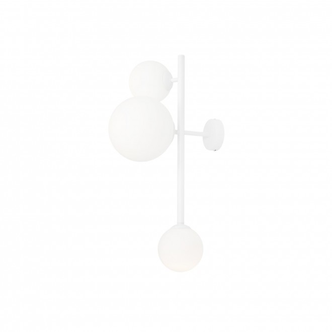 ALDEX 1092Y | Dione-AL Aldex rameno stenové svietidlo 1x E27 + 2x E14 biela, opál
