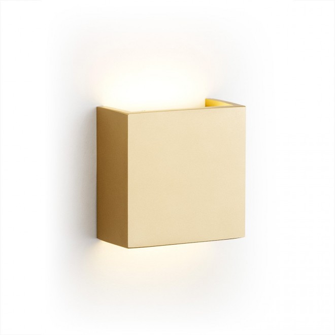 ARGON 8360 | Gent-AR Argon stenové svietidlo štvorec 1x LED 486lm 3000K zlatý