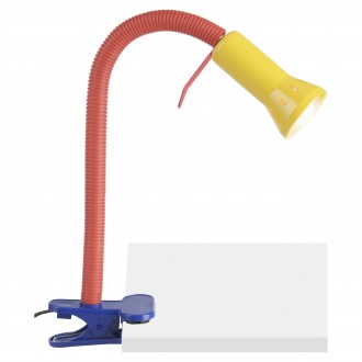 BRILLIANT 24705/72 | FlexB Brilliant štipcové svietidlo prepínač na vedení otočné prvky 1x E14 žltá, červená, modrá