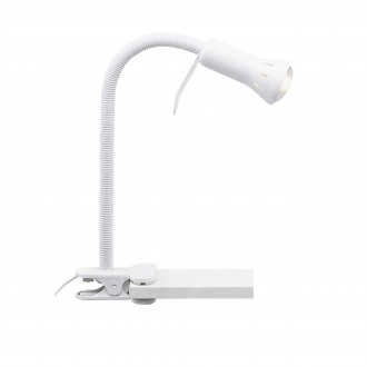 BRILLIANT 24705T05 | FlexB Brilliant štipcové svietidlo prepínač na vedení otočné prvky 1x E14 biela