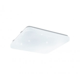 EGLO 33607 | Frania-S Eglo stenové, stropné svietidlo štvorec 1x LED 1350lm 4000K biela, kryštálový efekt