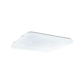 EGLO 33609 | Frania-S Eglo stenové, stropné svietidlo štvorec 1x LED 3900lm 4000K biela, kryštálový efekt