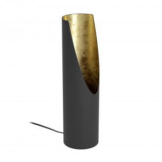 EGLO 390266 | Jabaloyas-Prebone Eglo stolové svietidlo tyč 49cm prepínač 1x GU10 345lm 3000K čierna, zlatý