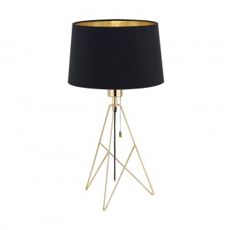 EGLO 39179 | Camporale Eglo stolové svietidlo 56cm prepínač na ťah 1x E27 zlatý, čierna