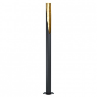 EGLO 39759 | Jabaloyas-Prebone Eglo stojaté svietidlo 180,5cm nožný vypínač 1x GU10 540lm 3000K čierna, zlatý