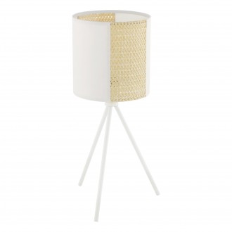 EGLO 43555 | Arnhem Eglo stolové svietidlo 61,5cm prepínač na vedení 1x E27 biela, natur