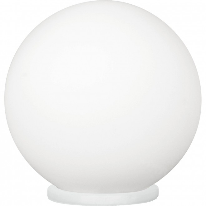 EGLO 85264 | Rondo Eglo stolové svietidlo guľa 20cm prepínač na vedení 1x E27 biela, matný opál