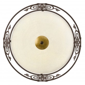 EGLO 86712 | Mestre Eglo stenové, stropné svietidlo kruhový 2x E27 antické hnedé, zlatý, béž