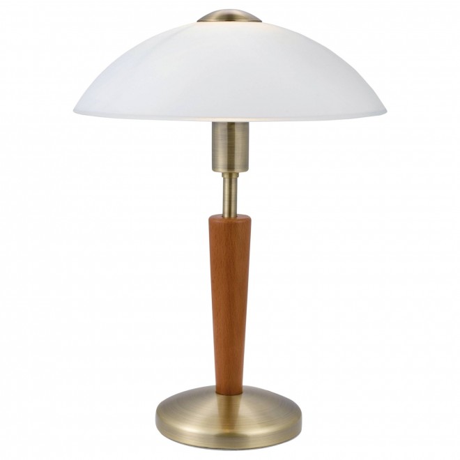 EGLO 87256 | Solo1 Eglo stolové svietidlo 35cm dotykový prepínač s reguláciou svetla regulovateľná intenzita svetla 1x E14 bronzová, orech, biela