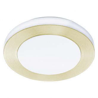 EGLO 900369 | Carpi-LED Eglo stenové, stropné svietidlo kruhový 1x LED 1110lm 3000K IP44 zlaté,matné, biela