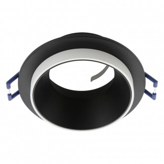 EGLO 900453 | Carosso Eglo zabudovateľné svietidlo kruhový Ø93mm 1x GU10 čierna, biela
