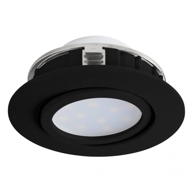 EGLO 900748 | Pineda Eglo zabudovateľné svietidlo kruhový regulovateľná intenzita svetla, sklápacie Ø84mm 1x LED 500lm 3000K čierna