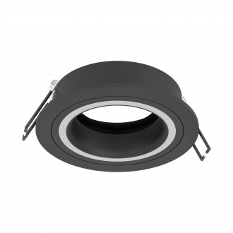EGLO 900815 | Carosso Eglo zabudovateľné svietidlo kruhový Ø93mm 1x GU10 čierna, biela