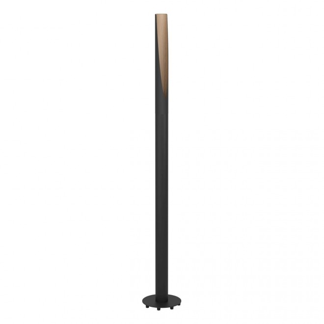 EGLO 900877 | Barbotto Eglo stojaté svietidlo tyč 136,5cm nožný vypínač 1x GU10 345lm 3000K čierna, tmavé drevo