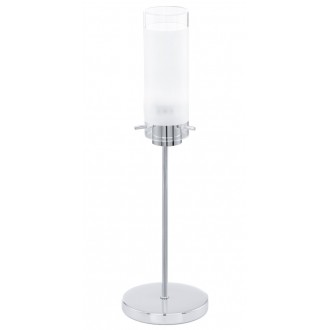 EGLO 91548 | Aggius Eglo stolové svietidlo 42cm prepínač na vedení 1x LED 400lm 3000K chróm, biela, priesvitné