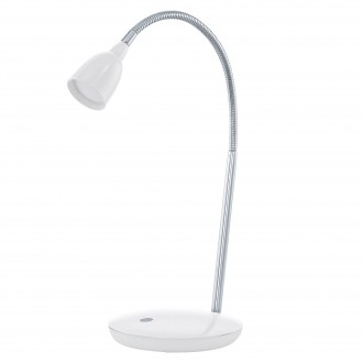 EGLO 93078 | Durengo Eglo stolové svietidlo 38cm prepínač flexibilné 1x LED 230lm 3000K biela, chróm