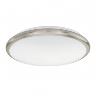EGLO 93498 | Manilva Eglo stenové, stropné svietidlo kruhový 1x LED 950lm 3000K matný nikel, biela