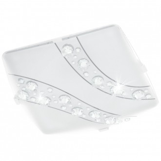 EGLO 95578 | Nerini Eglo stenové, stropné svietidlo 1x LED 1500lm 4000K biela, priesvitná, čierna