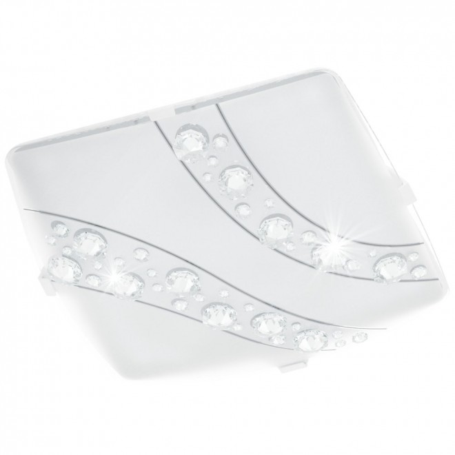 EGLO 95578 | Nerini Eglo stenové, stropné svietidlo 1x LED 1500lm 4000K biela, priesvitná, čierna