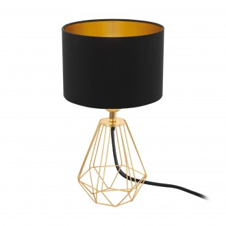 EGLO 95788 | Carlton Eglo stolové svietidlo 30,5cm prepínač na vedení 1x E14 mosadz, čierna, zlatý