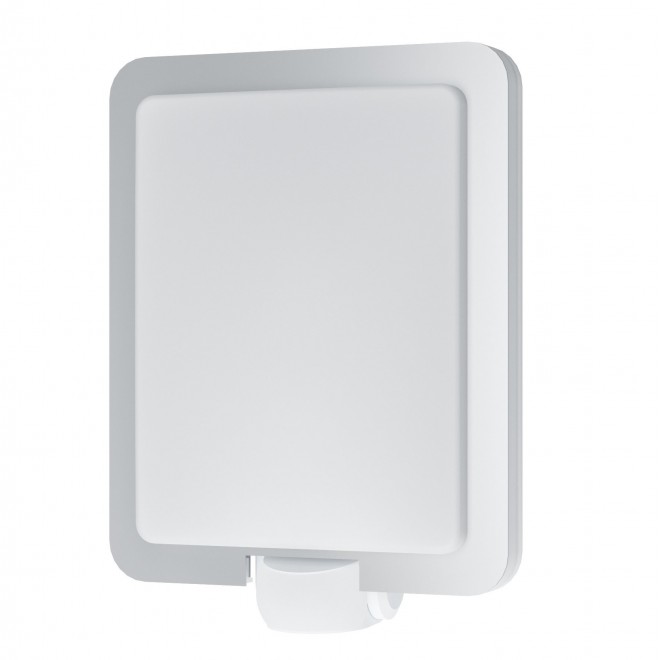 EGLO 97218 | Mussotto Eglo stenové svietidlo pohybový senzor 1x E27 IP44 zušľachtená oceľ, nehrdzavejúca oceľ, biela
