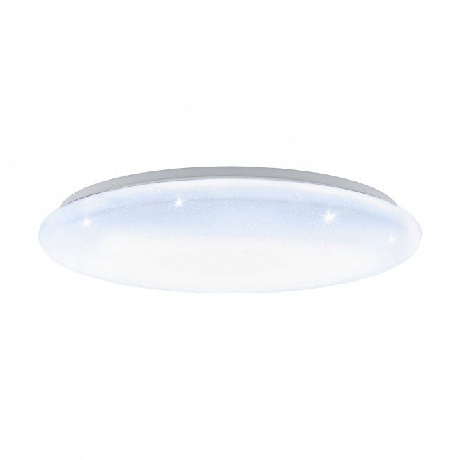 EGLO 97541 | GironS-LED Eglo stropné svietidlo kruhový diaľkový ovládač regulovateľná intenzita svetla, nastaviteľná farebná teplota, časový spínač, nočné svetlo 1x LED 4000lm 2700 <-> 5000K biela, kryštálový efekt
