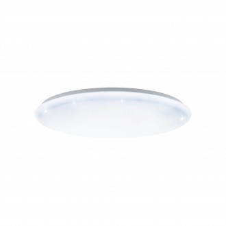 EGLO 97542 | GironS-LED Eglo stropné svietidlo kruhový diaľkový ovládač regulovateľná intenzita svetla, nastaviteľná farebná teplota, časový spínač, nočné svetlo 1x LED 5800lm 2700 <-> 5000K biela, kryštálový efekt