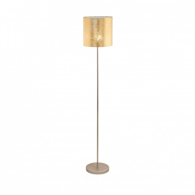 EGLO 97647 | Viserbella Eglo stojaté svietidlo kruhový 158,5cm nožný vypínač 1x E27 šampanské, zlatý