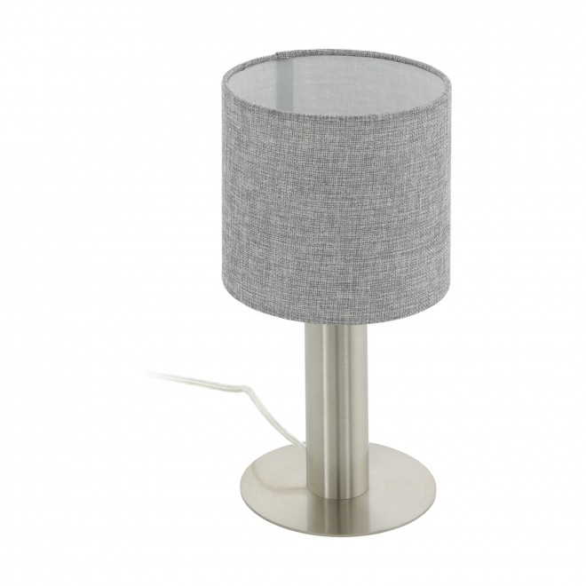 EGLO 97675 | Concessa Eglo stolové svietidlo kruhový 30cm prepínač na vedení 1x E27 matný nikel, sivé
