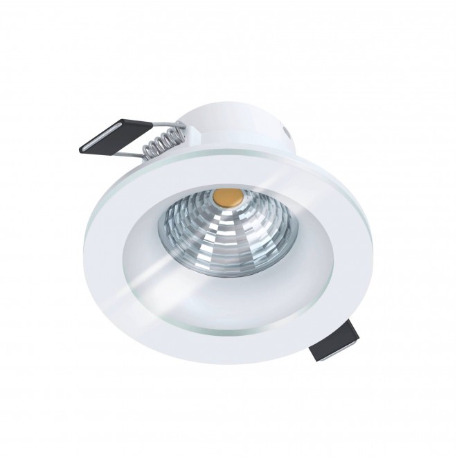 EGLO 98241 | Salabate Eglo zabudovateľné svietidlo kruhový regulovateľná intenzita svetla Ø88mm 1x LED 450lm 4000K IP44/20 biela, priesvitná