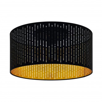 EGLO 98311 | Varillas Eglo stropné svietidlo kruhový 1x E27 čierna, zlatý