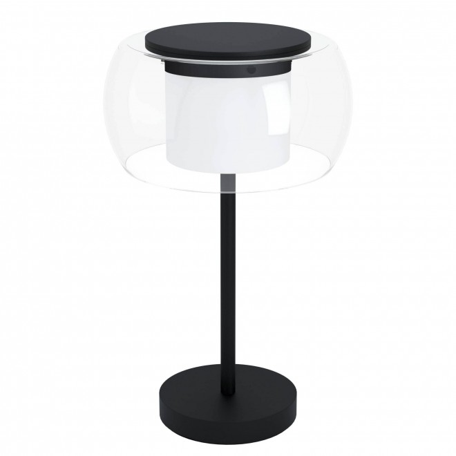 EGLO 99024 | EGLO-Connect-Briaglia Eglo stolové múdre osvetlenie 51cm prepínač na vedení regulovateľná intenzita svetla, nastaviteľná farebná teplota, meniace farbu, na diaľkové ovládanie 1x LED 1850lm 2700 <-> 6500K čierna, biela, priesvitné