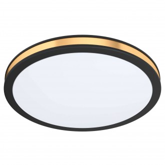 EGLO 99406 | Pescaito Eglo stenové, stropné svietidlo kruhový 1x LED 1350lm 3000K čierna, zlatý, biela