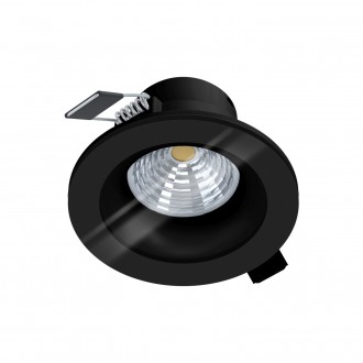 EGLO 99493 | Salabate Eglo zabudovateľné svietidlo kruhový regulovateľná intenzita svetla Ø88mm 1x LED 380lm 3000K IP44/20 čierna, priesvitné