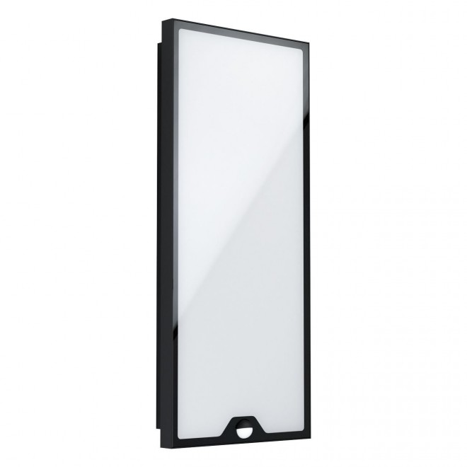 EGLO 99522 | Casazza Eglo stenové, stropné svietidlo obdĺžnik pohybový senzor 1x LED 2200lm 3000K IP44 čierna, biela