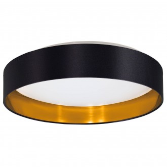 EGLO 99539 | Eglo-Maserlo-BG Eglo stropné svietidlo kruhový 1x LED 2100lm 3000K čierna, zlatý, biela