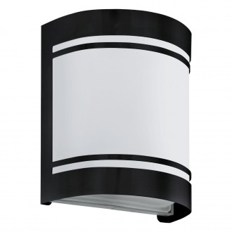 EGLO 99565 | Cerno Eglo stenové svietidlo 1x E27 IP44 čierna, biela