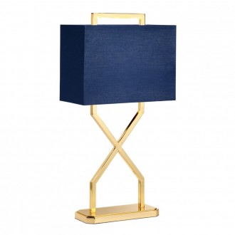 ELSTEAD CROSS-TL | Cross-EL Elstead stolové svietidlo 67,8cm prepínač 1x E27 lesklé zlato, námornícka modrá