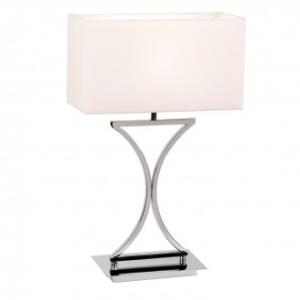 ENDON 96930-TLCH | Epalle Endon stolové svietidlo 58,5cm prepínač na vedení 1x E27 chróm, biela